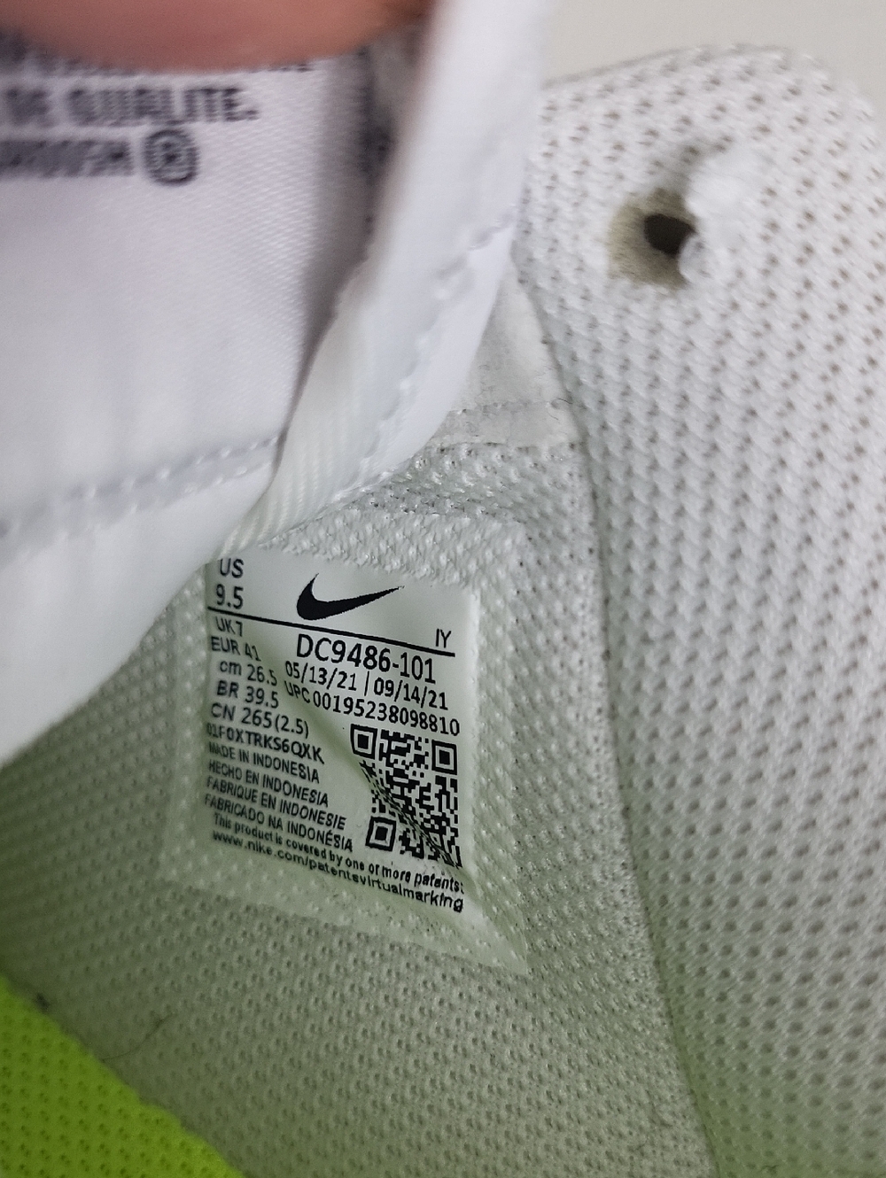 Nike Air Force 1 All-White Low-Top Leather Sneakers. Size 9,5 - Picture 13 of 14